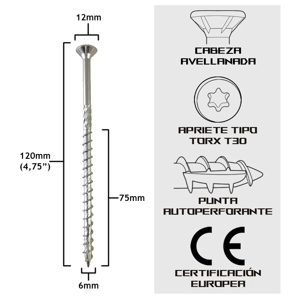 TurboKonig 6/120 mm (5") 100uds
