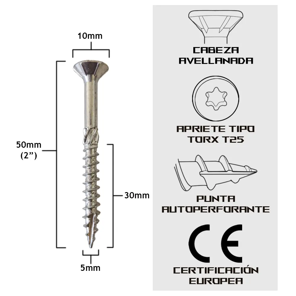 TurboKonig 5/50 mm (2'') 200uds