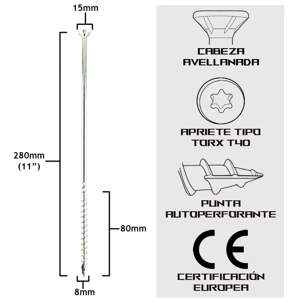 TurboKonig 8/280 mm (11") 50uds