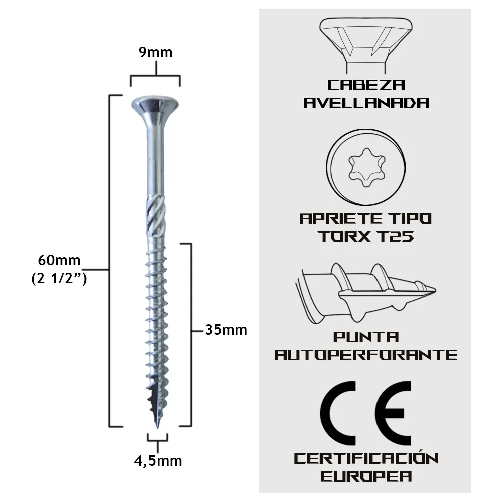 TurboKonig 4.5/60 mm (2½'') 200uds