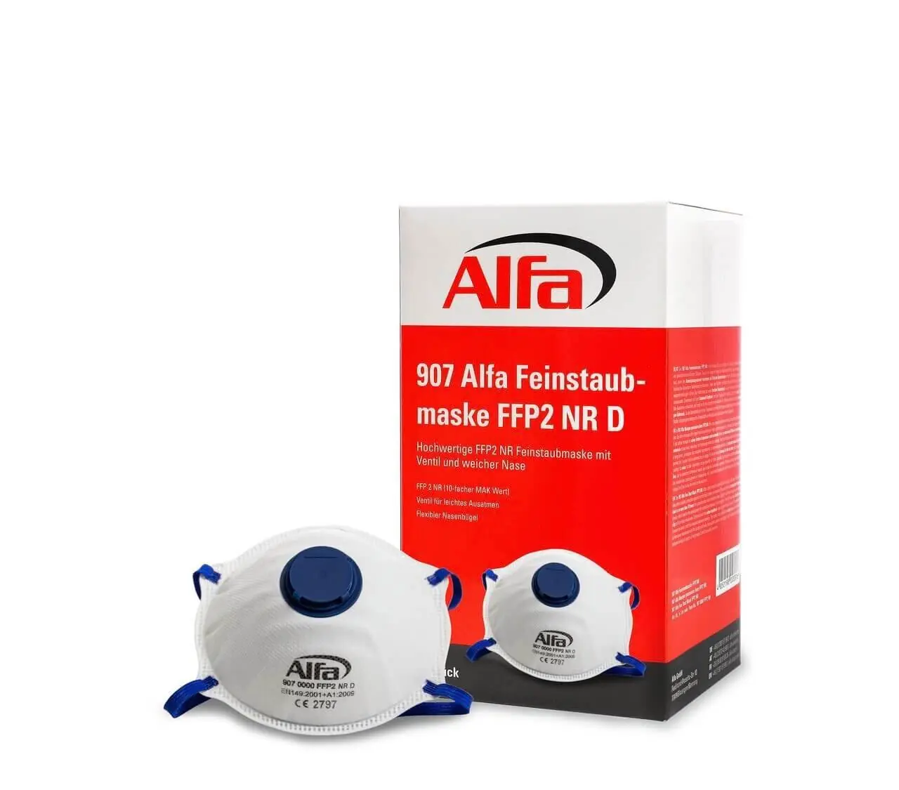 Mascarilla antipolvo fino FFP2 NR D