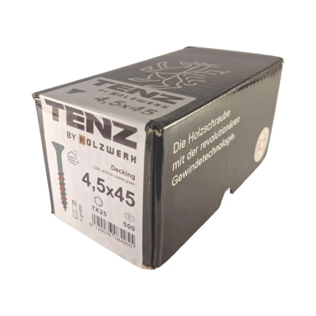 TENZ deck verde 4.5/45mm (1¾") 500uds