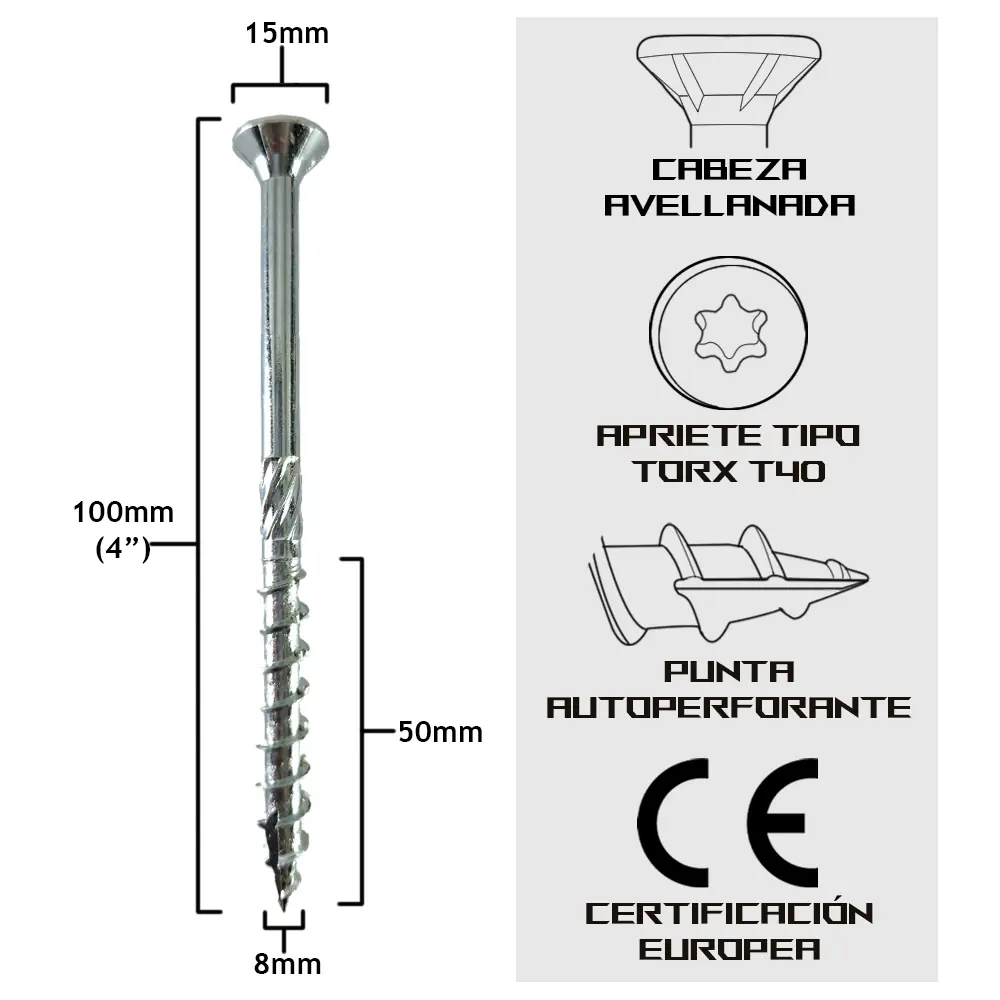 TurboKonig 8/100 mm (4") 100uds