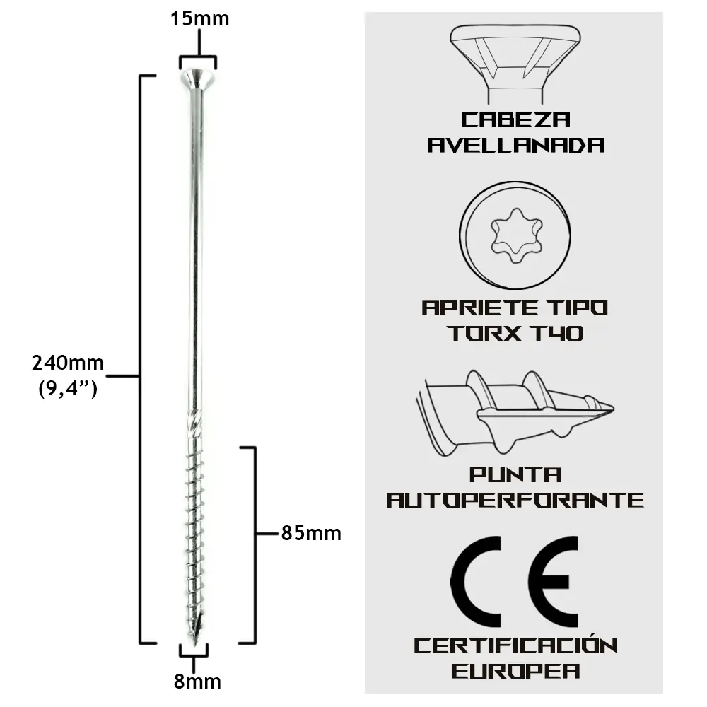TurboKonig 8/240 mm (9½") 50uds