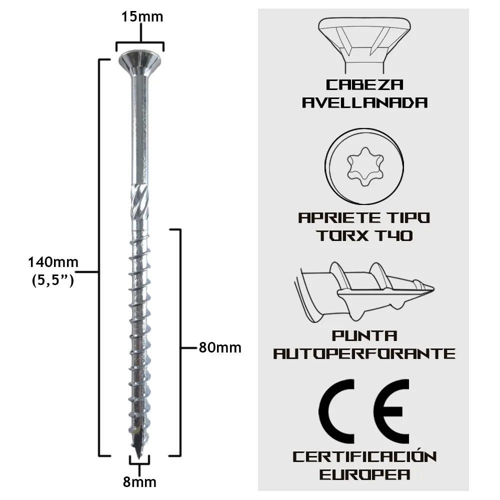 TurboKonig 8/140 mm (5½") 100uds
