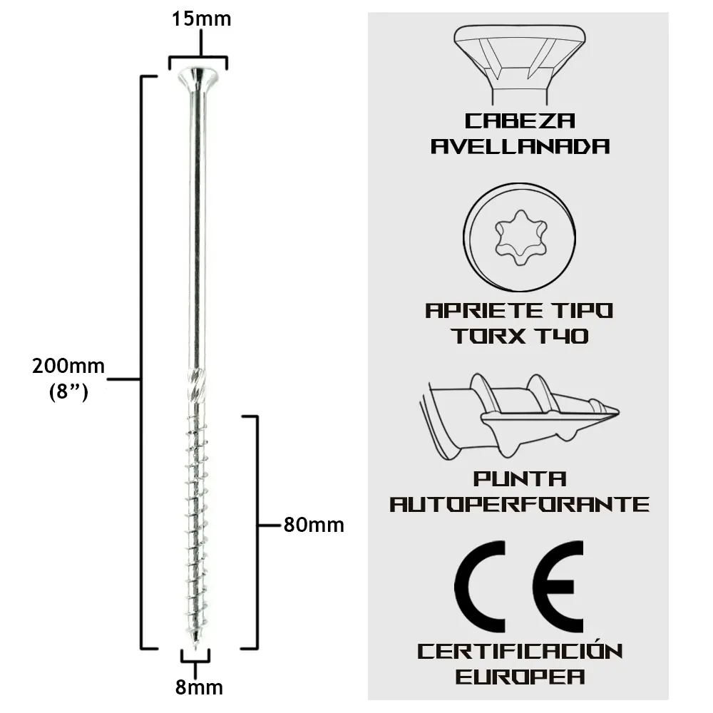 TurboKonig 8/200 mm (8") 100uds