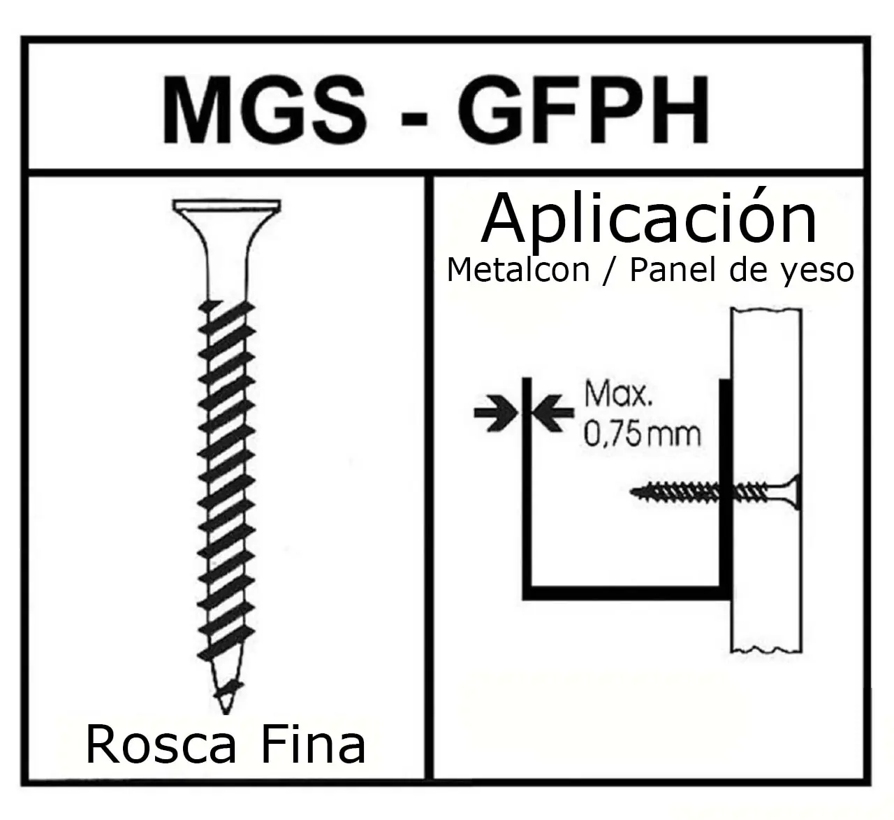 Tornillo en tira GF